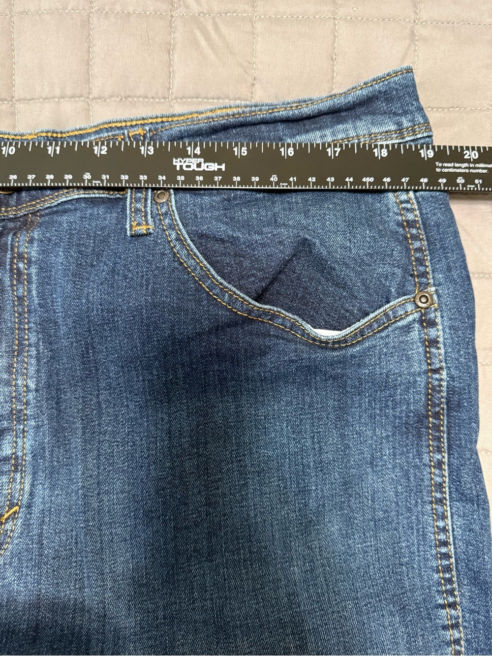 Wrangler Jeans Mens Regular Fit 38x32 Blue Denim - Picture 6 of 8